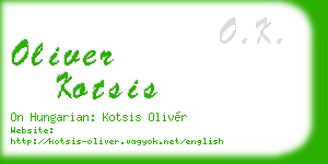 oliver kotsis business card