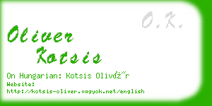 oliver kotsis business card